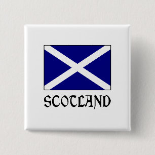 Chapa Cuadrada Escocia y bandera de Escocia