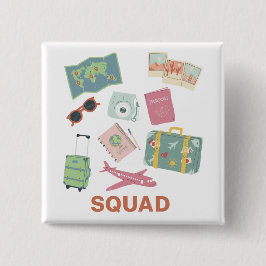 Chapa Cuadrada Escuadrón de Viajes - Esenciales de Vacaciones Cut