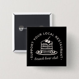 Chapa Cuadrada Escuadrón del club de amantes de Brunch