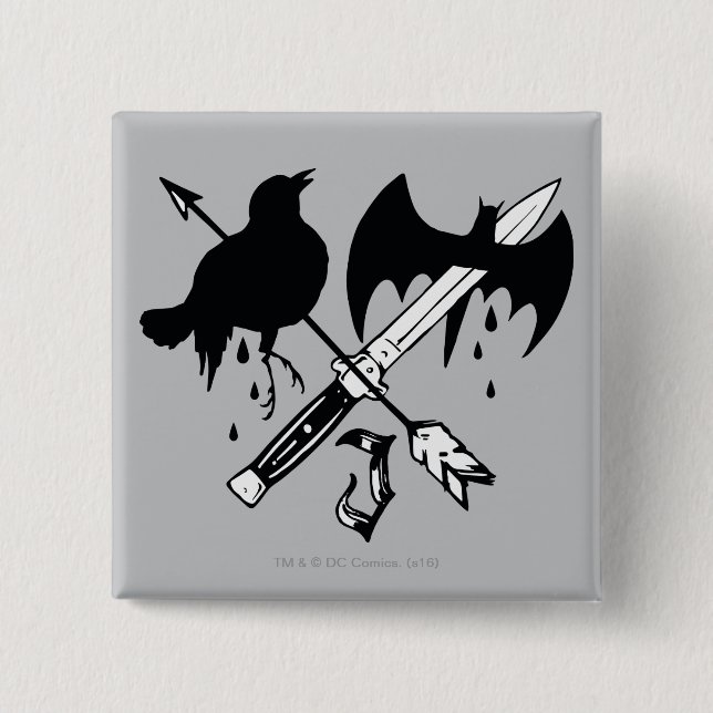 Chapa Cuadrada Escuadrón suicida | Símbolo de broma (Anverso)