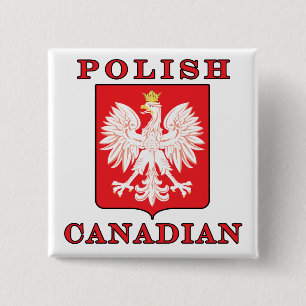 Chapa Cuadrada Escudo de águila canadiense polaco