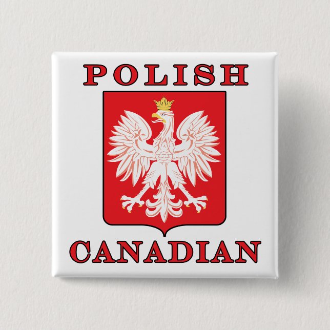 Chapa Cuadrada Escudo de águila canadiense polaco (Anverso)