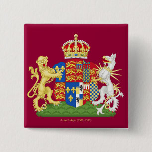 Chapa Cuadrada Escudo de armas Ana Bolena