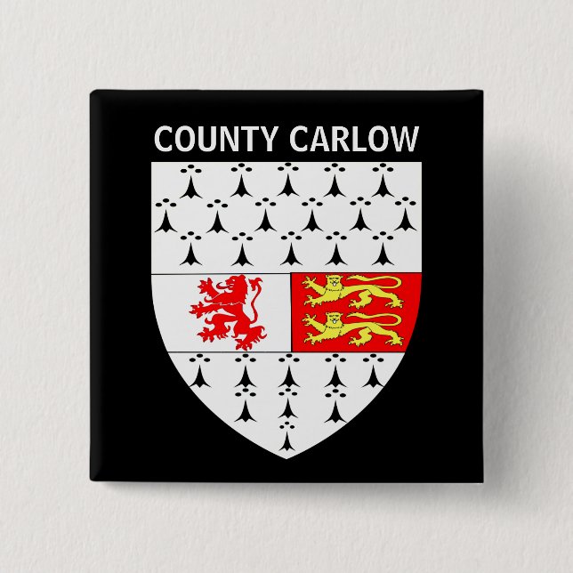 Chapa Cuadrada Escudo de armas de Carlow, República de Irlanda (Anverso)