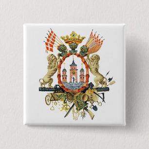 Chapa Cuadrada Escudo de armas de Copenhague