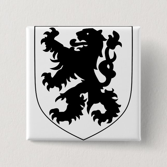 Chapa Cuadrada Escudo de Armas de Flandes (Anverso)