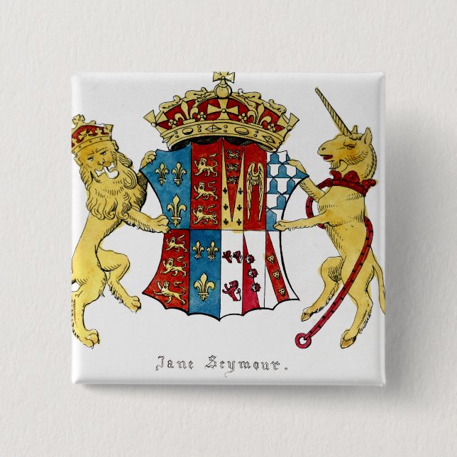 Chapa Cuadrada Escudo de armas de Jane Seymour (Anverso)