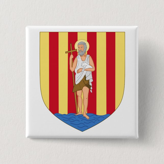 Chapa Cuadrada Escudo de armas de Perpignan (Anverso)
