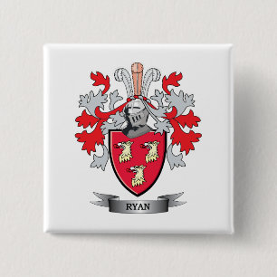 Chapa Cuadrada Escudo de armas de Ryan