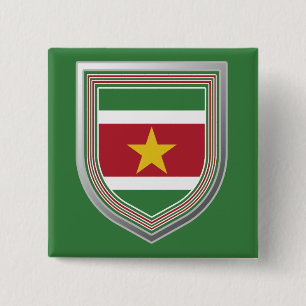 Chapa Cuadrada Escudo de bandera de Surinam