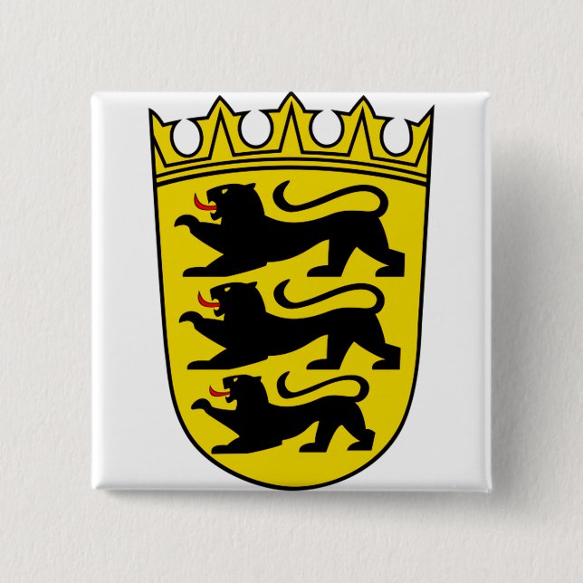 Chapa Cuadrada Escudo del estado alemán de Baden-Wurttemberg (Anverso)