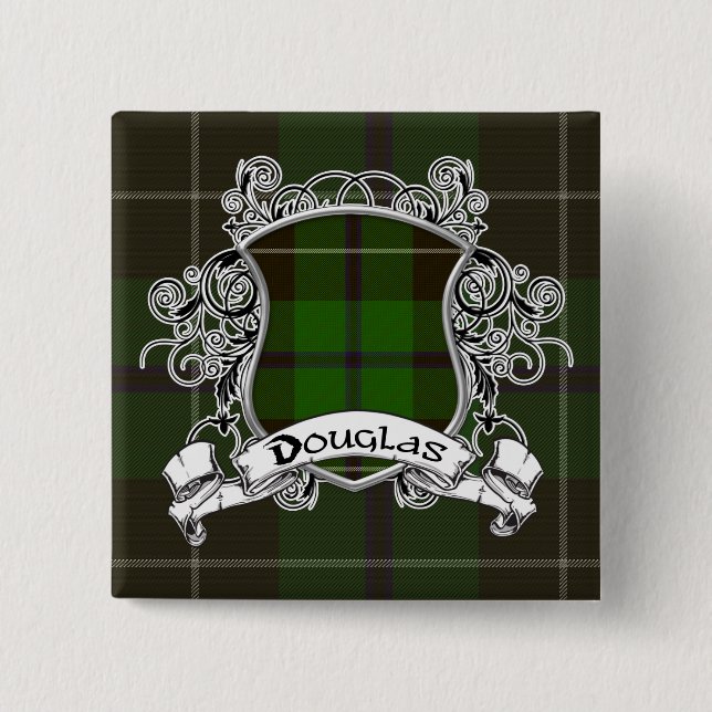 Chapa Cuadrada Escudo del tartán de Douglas (Anverso)