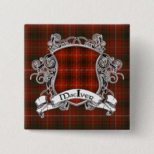 Chapa Cuadrada Escudo del tartán de MacIver