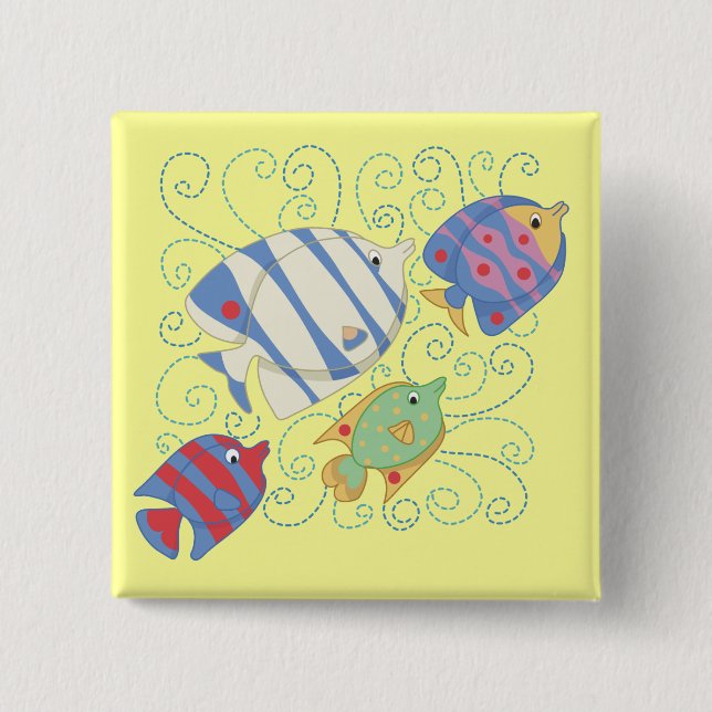 Chapa Cuadrada Escuela de las camisetas y de los regalos de los (Anverso)