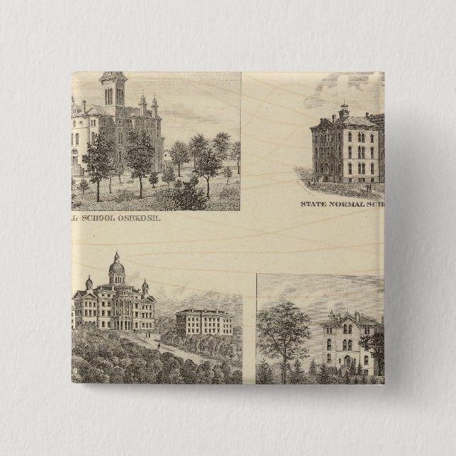 Chapa Cuadrada Escuelas normales del Estado y Universidad Estatal (Anverso)