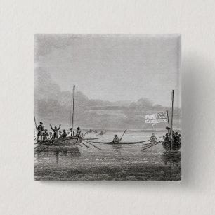 Chapa Cuadrada Eskimaux que viene hacia los barcos en Shoalwater