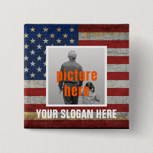 CHAPA CUADRADA ESLOGAN PERSONALIZADO DICHO DE PAÍS BANDERA PERSON