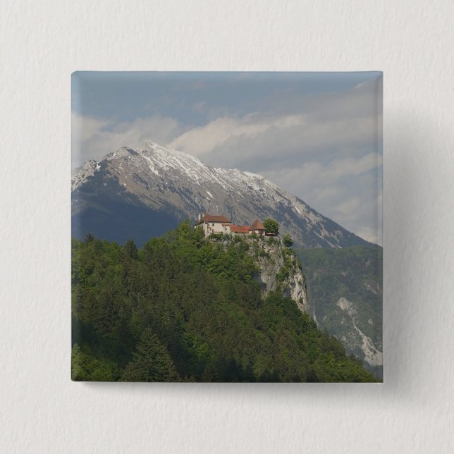 Chapa Cuadrada ESLOVENIA, GORENJSKA, Bled: Castillo de Bled & 2 (Anverso)