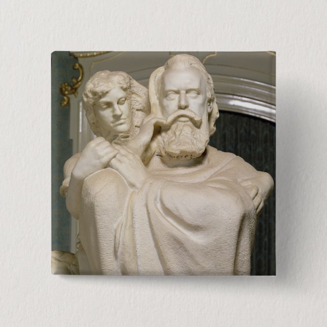 Chapa Cuadrada Esmero a Brahms, 1909 (Anverso)