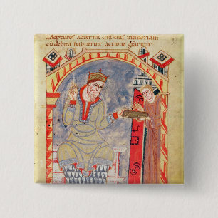 Chapa Cuadrada Esmero a Charles el calvo, de