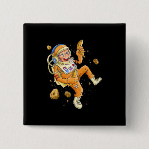 Chapa Cuadrada Espacio de monos astronautas