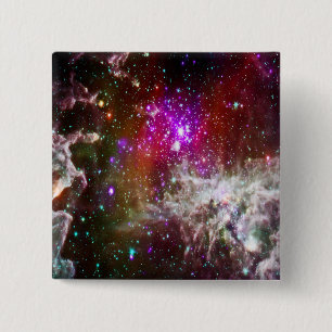 Chapa Cuadrada Espacio - Pacman Nebula