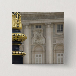 Chapa Cuadrada España, Madrid. Palacio Real, lámpara dorada ornam