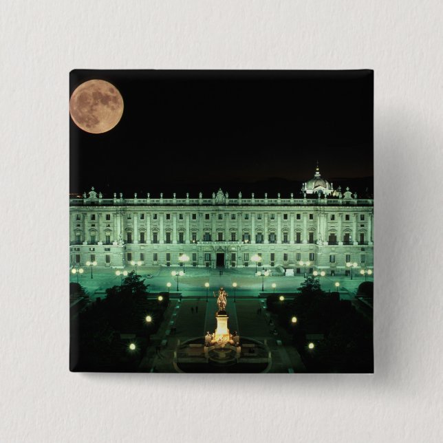 Chapa Cuadrada España, Madrid, Palacio Real y Plaza de España (Anverso)