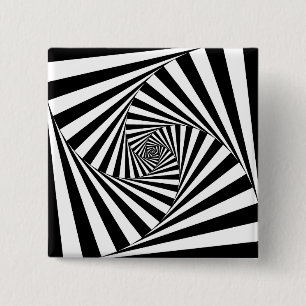Chapa Cuadrada Espiral de Op Art