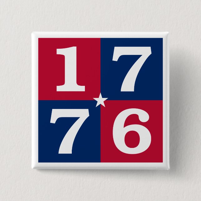 Chapa Cuadrada Espíritu De 1776 (Anverso)