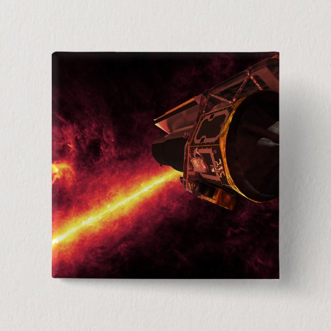 Chapa Cuadrada Espitzer visto contra el cielo infrarrojo (Anverso)