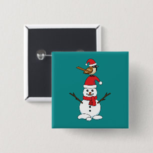 Chapa Cuadrada Espuma suave en Snowman