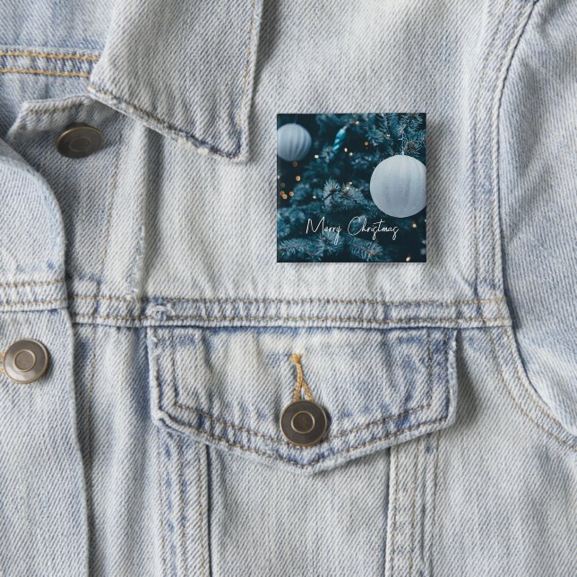 Chapa Cuadrada Espumoso árbol de Navidad y bolas de Navidad (In situ)