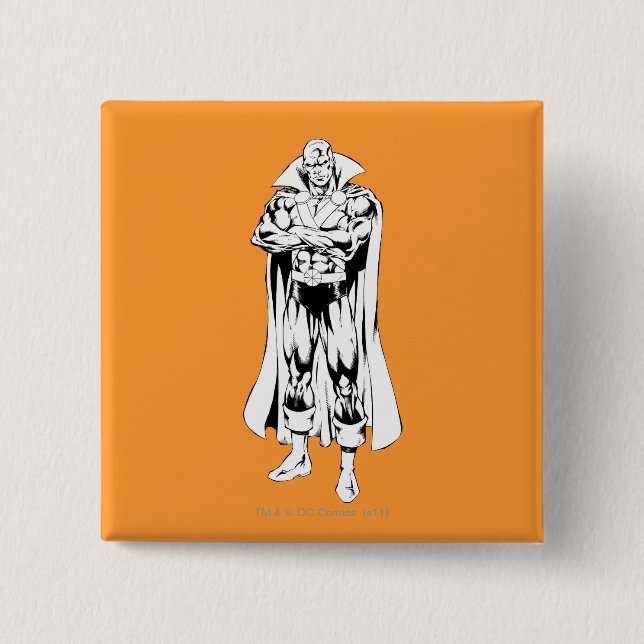 Chapa Cuadrada Esquema permanente de cazador de Manos marciano (Anverso)