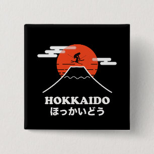 Chapa Cuadrada Esquiador profesional, esquí snowboard, japonés