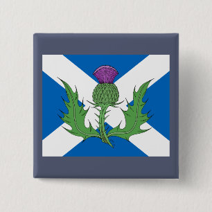 Chapa Cuadrada Esquisto y Saltire escoceses