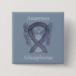 Chapa Cuadrada Esquizofrenia Sensibilización Cinta Angel Personal