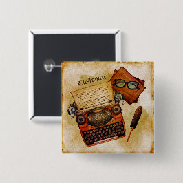 Chapa Cuadrada Está Escrito Vintage