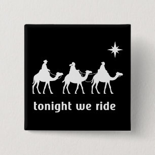 Chapa Cuadrada Esta Noche Cabalgamos Navidad Fe Cristiana Magos