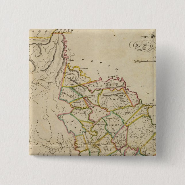 Chapa Cuadrada Estado de Georgia (Anverso)