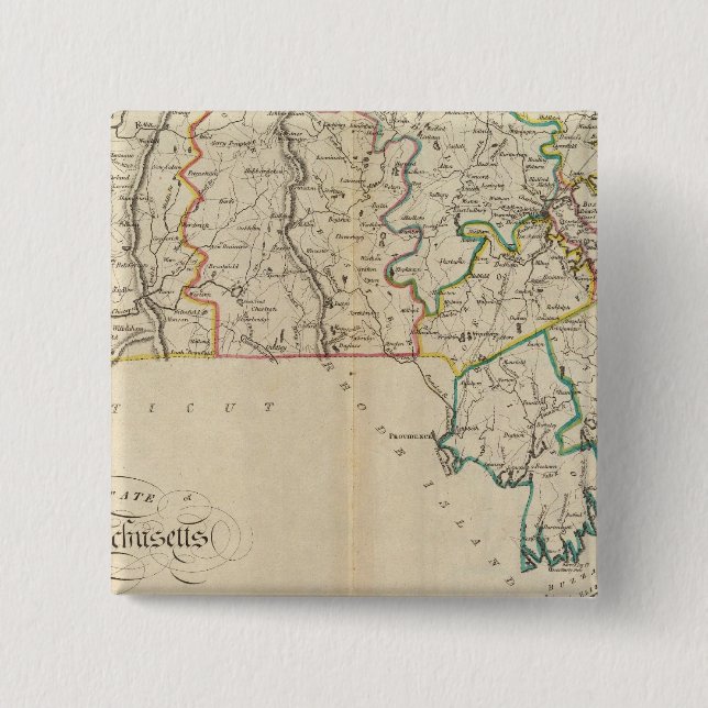 Chapa Cuadrada Estado de Massachusetts 3 (Anverso)
