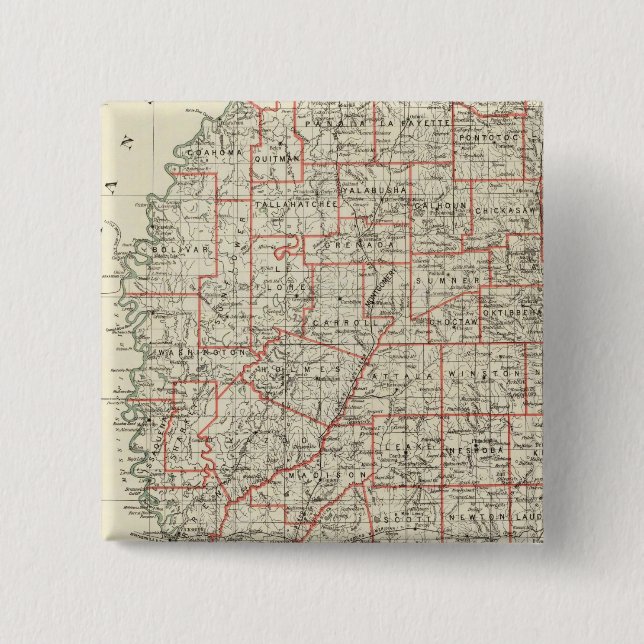 Chapa Cuadrada Estado de Misisipi (Anverso)