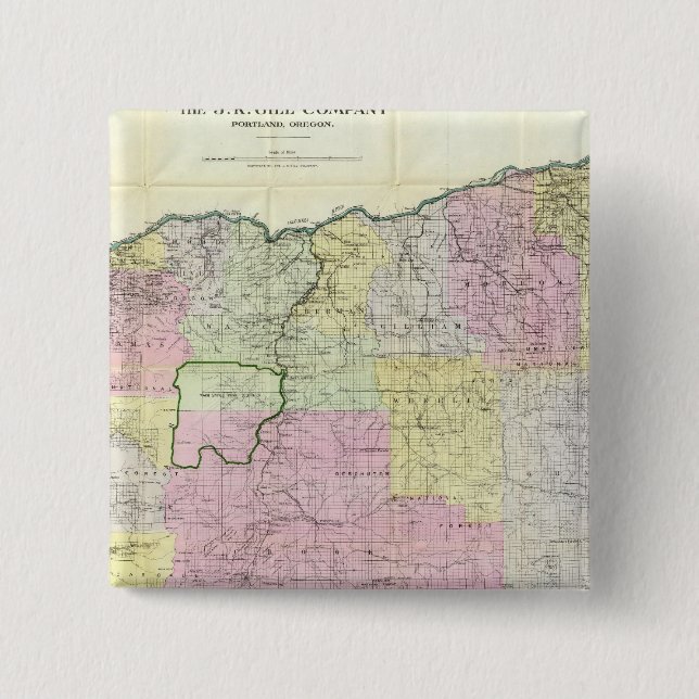 Chapa Cuadrada Estado de Oregón (Anverso)