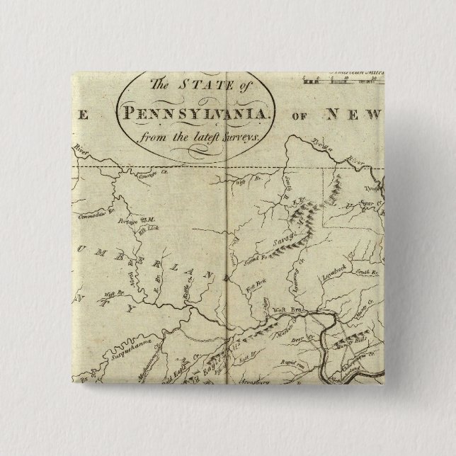 Chapa Cuadrada Estado de Pensilvania (Anverso)