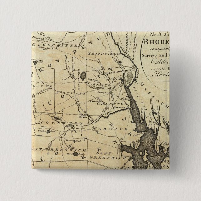 Chapa Cuadrada Estado de Rhode Island (Anverso)