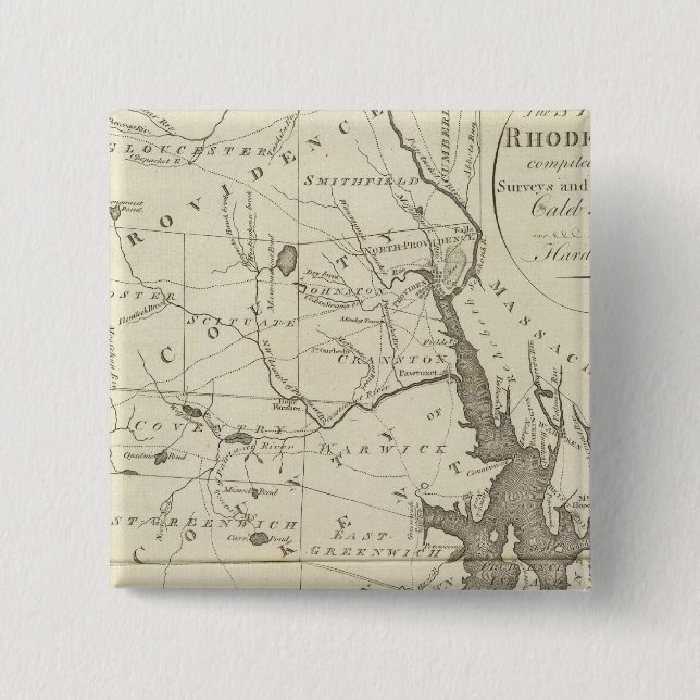 Chapa Cuadrada Estado de Rhode Island (Anverso)