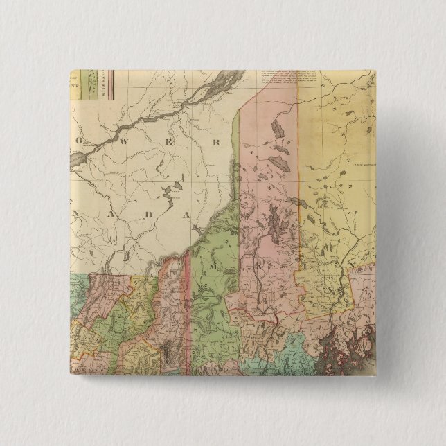 Chapa Cuadrada Estados de Maine, New Hampshire, Vermont (Anverso)