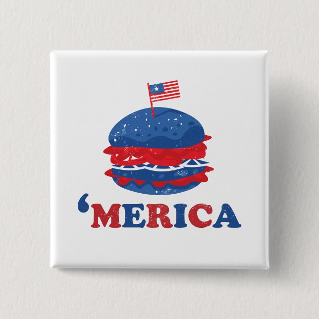 Chapa Cuadrada Estados Unidos 4 De Julio (Anverso)