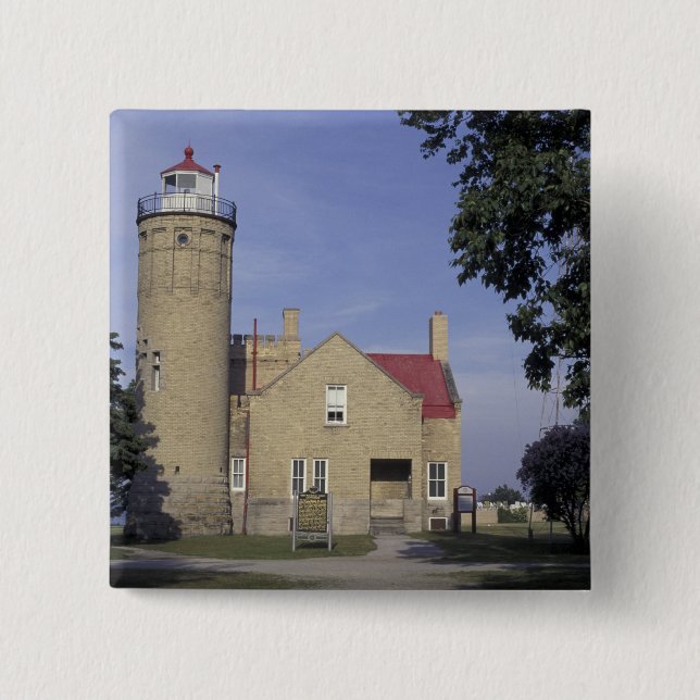 Chapa Cuadrada Estados Unidos, Faro del Punto Mackinac Viejo de M (Anverso)