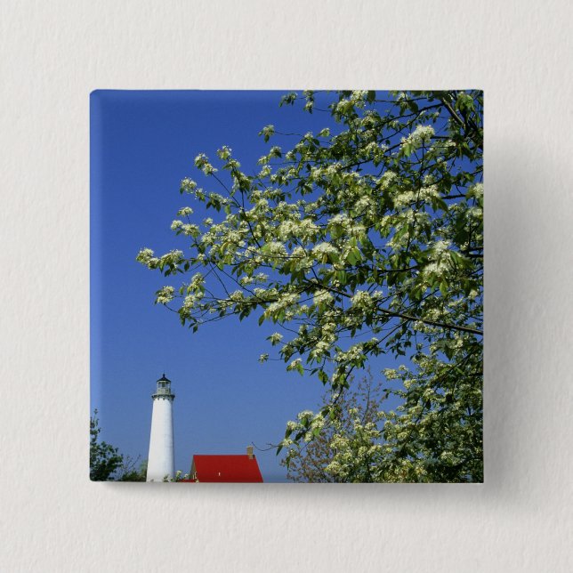 Chapa Cuadrada Estados Unidos, Michigan, Este de Tawas. Faro Tawa (Anverso)